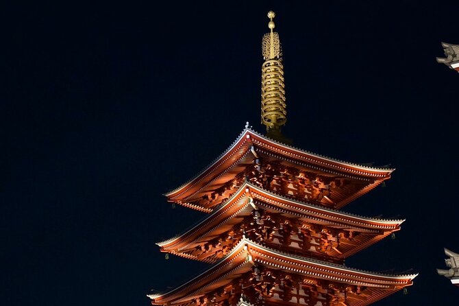 Asakusa Night Evening Walking Tour with English-Speaking Guide - Stop 1: Kaminarimon Gate and the Thunder Gate glow
