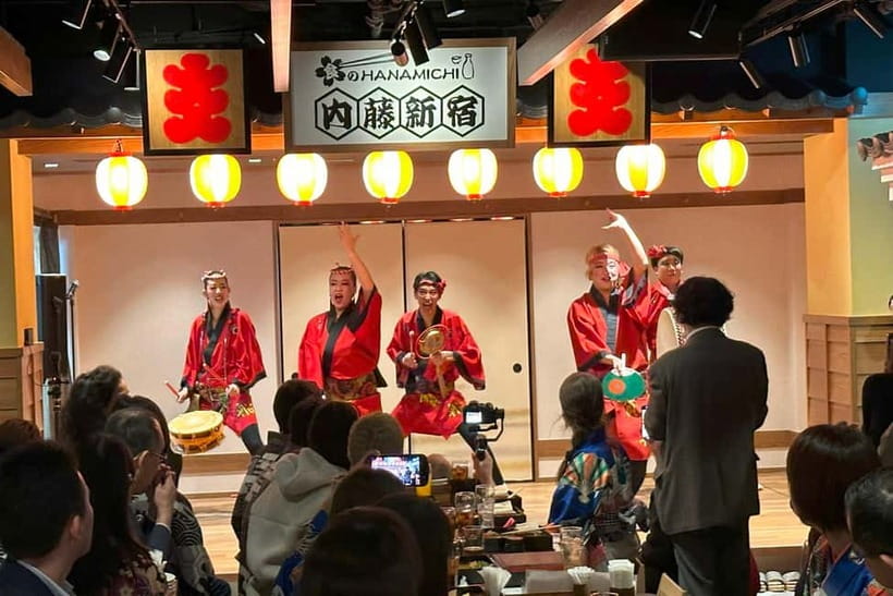Bon Dance IZAKAYA in Shinjuku, Tokyo - The Bon Odori Dance: Short, Interactive, and Actually Educational