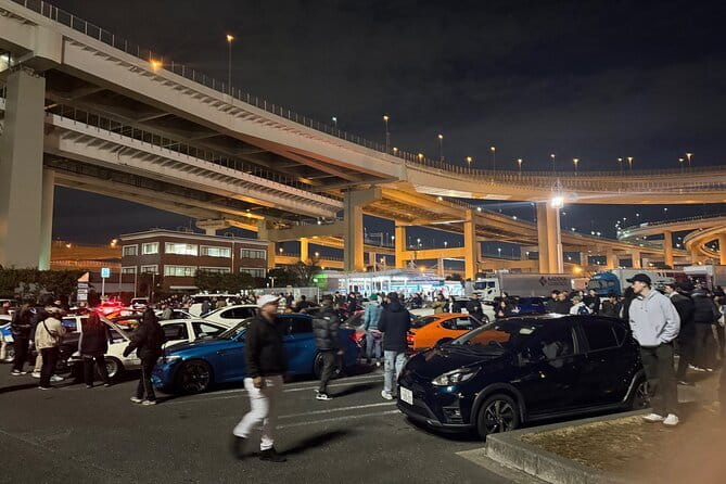 Custom made JDM Car Culture Tour Experience - The Rainbow Bridge drive-by: night views without the detour