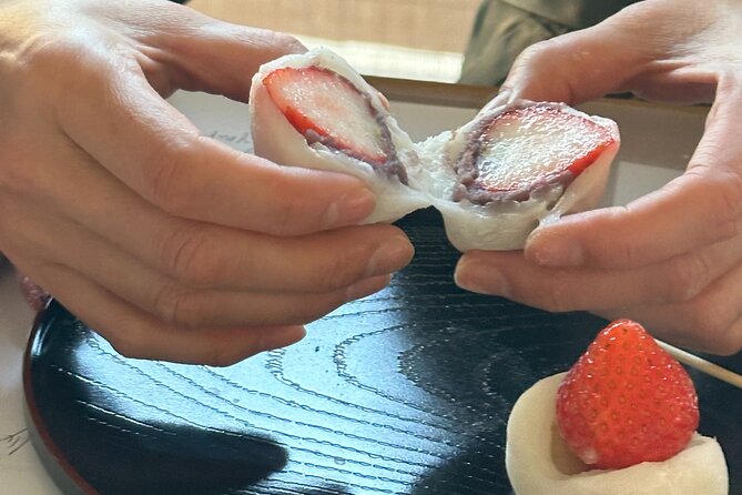 Japanese Sweets (Mochi & Nerikiri) making at a Private studio - Make Strawberry Daifuku and Three-Color Dango