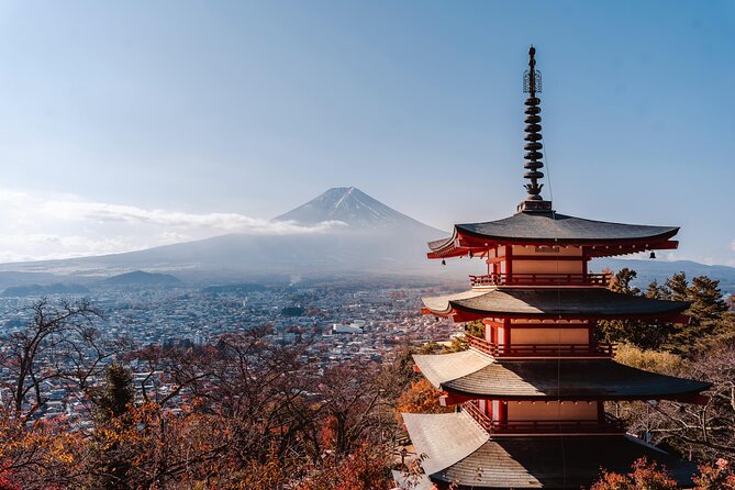 Mount Fuji (Mt. fuji) private tour by car with pickup from Tokyo - Chureito Pagoda and the Arakura Sengen Shrine: the iconic start