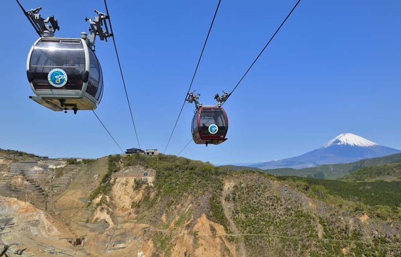 Mt Fuji Hakone/Enoshima Tour:Optional Ropeway/Lake Ashi Boat - Owakudani volcanic valley: sulfur air and the black eggs ritual