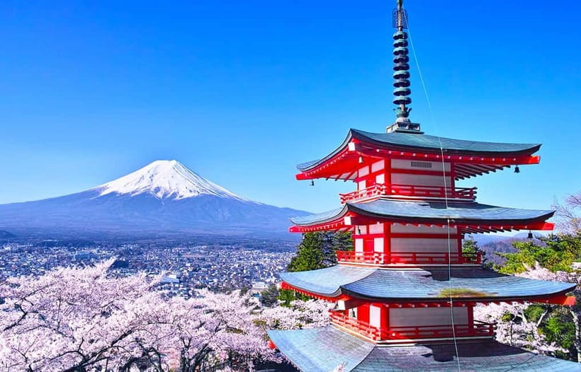 Mt Fuji Top 5 Spots Day Tour: Arakurayama Park,Oshino Hakkai - Oishi Park and the seasonal Fuji payoff: lavender, kochia, and lake color