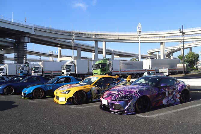 RX-7 FD Daikoku Car Meet JDM Experience (Night) - Wangan Highway Toward Yokohama Bay Bridge Views