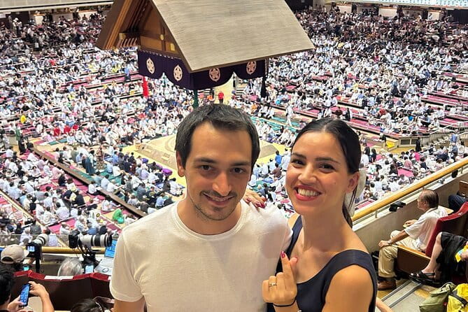 Sumo Wrestling Tournament A-Class Seats & ExpertGuide | Tokyo MAY - Ryogoku Kokugikan A-Class Seats: Panoramic Views Without the Kneeling