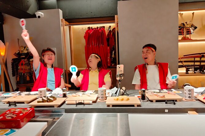 Sushi Making with Interactive Samurai Experience at JIN-ASAKUSA - Entering JIN-ASAKUSA in Asakusa: part kitchen, part stage