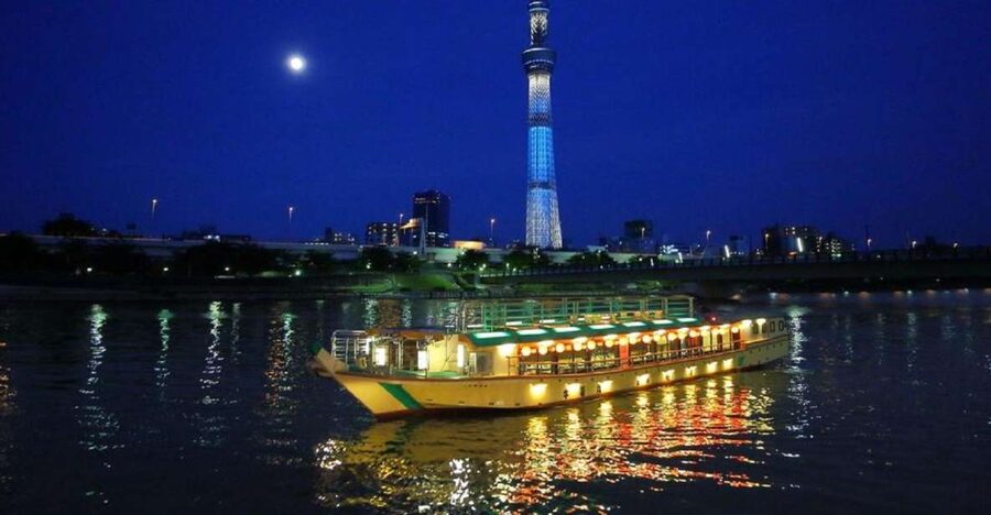 Tokyo Bay: Traditional Japanese Yakatabune Dinner Cruise - Tokyo Skytree, Rainbow Bridge, and Odaiba Lights From the Top Deck