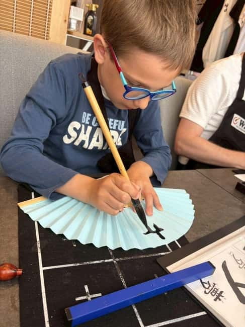 Tokyo:Calligraphy &Make your original folding fan in Asakusa - Make Your Original Folding Fan: Turn Strokes Into Something You Can Use