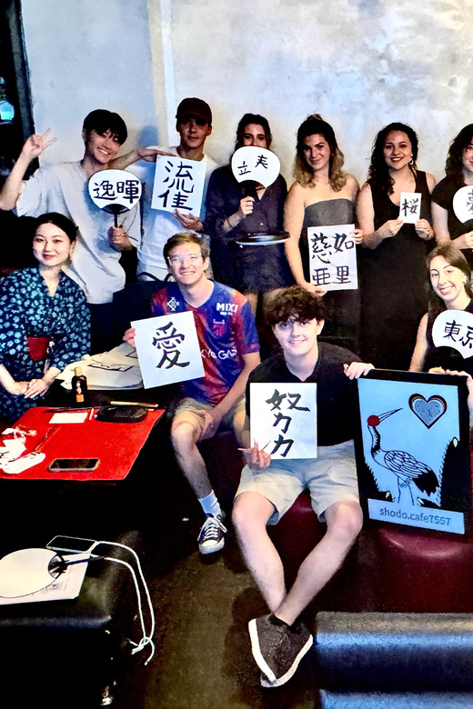 Tokyo: Calligraphy on Kanji Fan & Scroll with Drink - Matcha, tea, coffee, soda, or beer: a break that stays part of the lesson