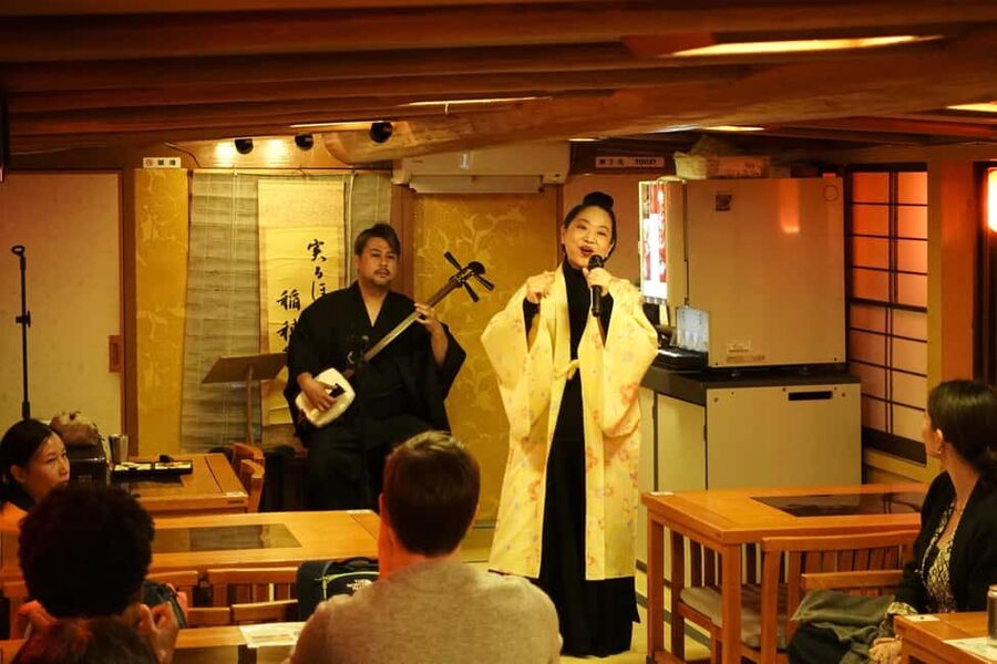 Tokyo Dinner Cruise & Tradition Show & Drinks & Tokyo Tower - Rainbow Bridge and the Eitai Bridge performance stop