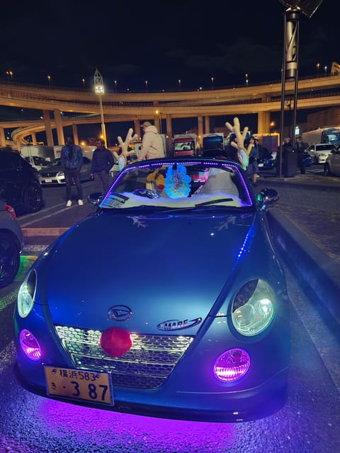 Tokyo: Fantastic Daikoku car meeting&c1 high way car tour - Riding a silver Lexus on the C1 Loop and Wangan area highways