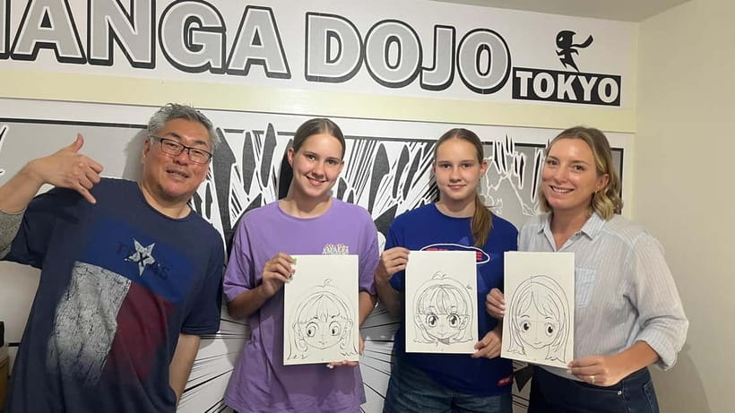 Tokyo/Ikebukuro Manga lesson by acitive pro-Manga artists - Two hours, three levels: choose Beginner, Intermediate, or Advanced