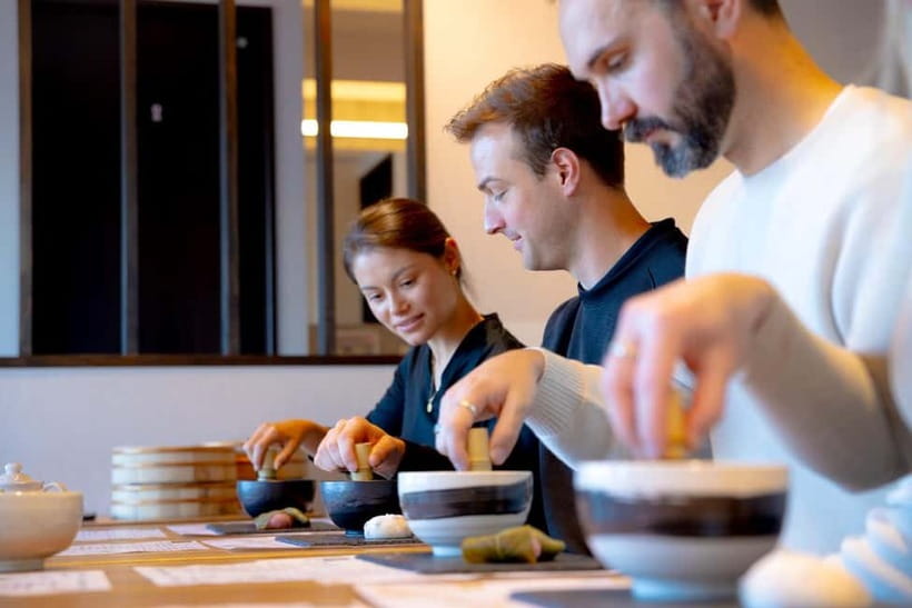 Tokyo: Matcha Making Experience with Mochi Sweets in Asakusa - The tasting moment: matcha plus Japanese sweets