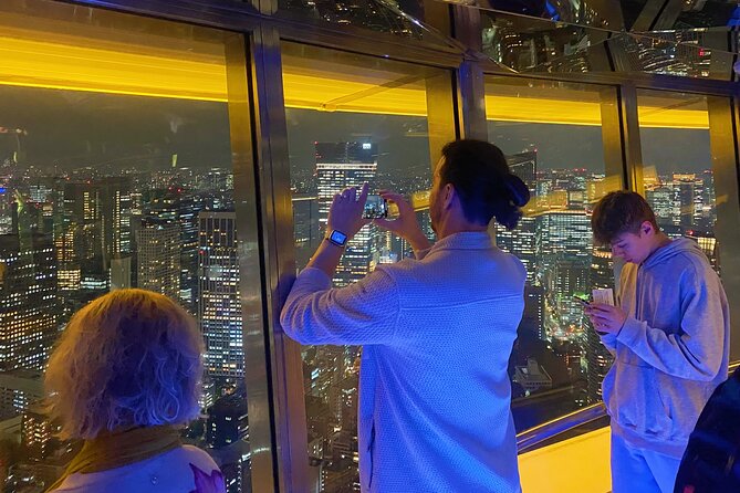 Tokyo Night E-Bike Tour with Tokyo Tower and Dolphin Show - Tokyo Tower Top Deck Tour: 360° views at night