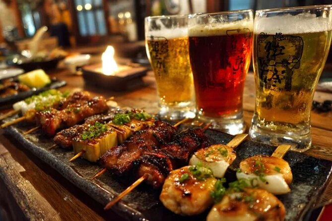 Tokyo: Shinjuku Food Tour (15 Dishes and 4 Eateries) - Omoide Yokocho for 1 hour: comfort-food lane energy