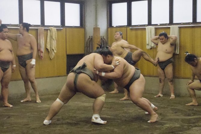 Tokyo Sumo Morning Practice Tour at Stable - Stop 1: Ryogoku Station Gallery briefing before you sit down