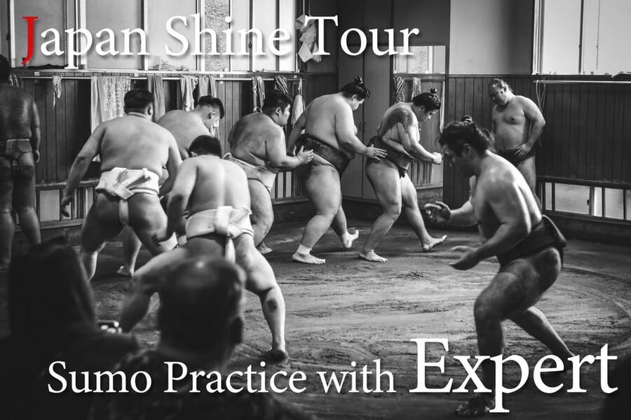 Tokyo: Sumo Morning Practice with journalists. Not fake show - During Practice: Etiquette Rules That Keep the Moment Respectful