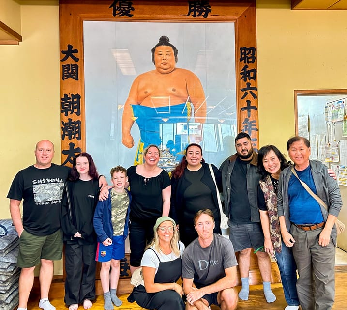 Tokyo: Sumo Morning Practice with journalists. Not fake show - Ryōgoku Edo NOREN: Turning Training Into a Walkable Picture