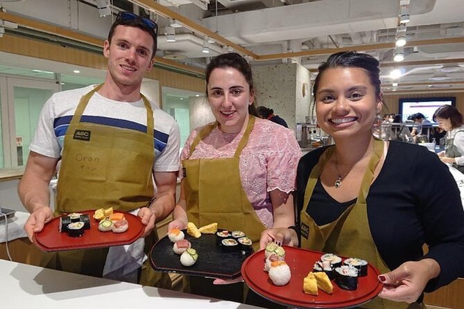 Tokyo; Sushi Cooking Lesson at Japan's Leading Culinary School - What You Actually Make: Sushi Roll, Temari Sushi, Tamagoyaki, and Miso Soup